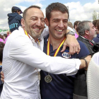Merino (dcha), con su ayudante Bertoni-J. M. Lostau