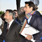 El exgerente de la Fundación Illesport, Gonzalo Bernal (derecha), este miércoles, a su llegada al juicio del 'caso Nóos'.-EFE / ATIENZA