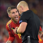 Ramos protesta en el España-Inglaterra-