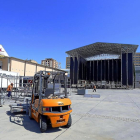 Montaje del escenario para el concierto del puertorriqueño-ICAL