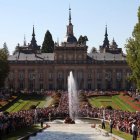 Encendido tradicional de las fuentes de los jardines reales de La Granja en el día de San Luis-Ical
