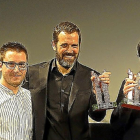 Aitor Arregui y José Mari Goenaga recogen el premio ‘Directores del Siglo XXI’.-E.M.