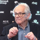 El veterano director británico Ken Loach durante la rueda de prensa celebrada este viernes tras la proyección de su última película, 'El viejo roble', en la 68 edición de la Seminci - SEMINCI