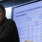 El consejero delegado del Banc Sabadell, Jaime Guardiola,  en la rueda de prensa celebrada en Madrid para presentar los resultados.-/ EFE / ZIPI
