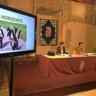 Ana Ruth Domínguez y Alfonso Lahuerta ayer en la sala Fray Pío en el Monasterio del Prado con motivo de la presentación del PROAD.-G. VELASCO