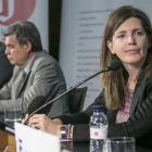 Susana Monje, vicepresidenta económica del Barça, en el Col.legi de Economistes.-JOAN CORTADELLAS