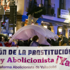 Manifestación por una Ley Abolicionista de la Prostutición en las calles de la capital vallisoletana. -EUROPA PRESS