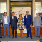 Ángel Ruiz, Christoph Strieder, Fernando Freire, Milagros Marcos, José Luis Alonso, Arnaldo Cabello y Nicanor Santos, ayer en Madrid.-RAQUEL P. VIECO