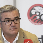 Paco García ayer en su última rueda de prensa como entrenador del Carramimbre Ciudad de Valladolid.-E. M.