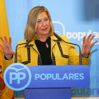 Pilar del Olmo, ayer, durante la presentación de las líneas maestras de su campaña.-J. M. LOSTAU