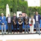 De Pablos, Ruiz Medrano, Hernández, Arturo Querejeta, Berta Ojea, Carlos Burguillo, Amelia Legido, Óscar Puente y Víctor Alonso en la entrega de premios.-J. M. Lostau