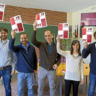 Manso, Fones, Olaizola, Andrés, y Poza ayer, en la presentación del quinto aniversario de la web ‘rezandovoy.org’.-J.M.LOSTAU