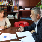 La presidenta del Grupo Socialista Español en el Parlamento Europeo, Iratxe García, se reúne con el secretario general de UGT de Castilla y León, Agustín Prieto, para analizar el Programa de Garantía Juvenil-Ical