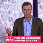 El presidente del Gobierno en funciones, Pedro Sánchez, ha pedido hoy a Unidas Podemos que asuma su resultado electoral y dé un paso al frente para desbloquear la investidura-EFE