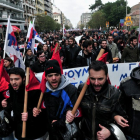 Manifestación en Atenas contra la reforma laboral.-SAKIS MITROLIDIS / AFP