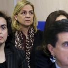 La infanta Cristina, el pasado 11 de enero, en el banquillo de los acusados durante el inicio del juicio por el 'caso Nóos'.-EFE / BALLESTEROS / POOL