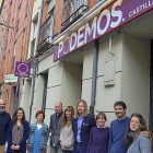 El secretario general de Podemos en Castilla y León, Pablo Fernández, presenta a los candidatos de su equipo.-ICAL