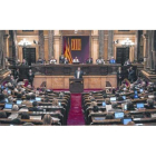 El vicepresidente y líder de ERC, Oriol Junqueras, en un pleno del Parlament.-CARLOS MONTAÑÉS