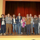 Puente, en el centro, junto a Ana Redondo y Bolaños con el resto de miembros de su candidatura-J.M.Lostau