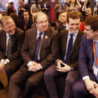 El presidente de la Junta, Juan Vicente Herrera, visita el stand de la Comunidad, en la imagen (I a D) el alcalde de León, Antonio Silvàn, el presidente, el diputado por Ávila, Pablo Casado y el alcalde de Salamanca, Alfonso Fernández Mañueco-ICAL
