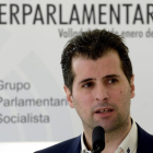 El secretario general del PSCyL, Luis Tudanca, durante la reunión Interparlamentaria del PSOE de Castilla y León-Nacho Gallego