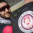 Dani Rovira inicia el viaje en bicicleta hacia el Vaticano por un acto solidario.-ALBERT BERTRAN