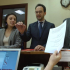 Garzón, Montero, Hernando y Girauta registran la solicitud de creación de la comisión de investigación de la caja b del PP en el Congreso.-DAVID CASTRO