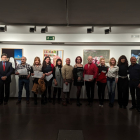 Ana Redondo junto a los miembros de la Unión Artística Vallisoletana
