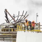 Trabajadores de la planta química checa donde se ha producido la explosión-AP