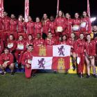 Atletas de la selección de Castilla y León que ha logrado el tercer puesto en el Campeonato de España por autonomías.-E.M.