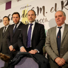 Presentación de la 83 final de Copa del Rey de Rugby, que se celebra el 17 de abril en el estadio José Zorrilla. De izquierda a derecha, el director general de Deportes de la Junta, Alfonso Lahuerta; el presidente de El Salvador, Juan Carlos Martín; el al-ICAL