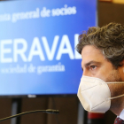 El presidente de Iberaval, César Pontvianne, informa de los resultados obtenidos por la sociedad de garantía en 2021.- ICAL