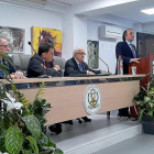 Acto celebrado ayer en el Colegio Oficial de Veterinarios.-E. M.