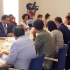 Los miembros del Patronato del Museo Patio Herreriano durante la reunión en la que se decidió el cese de Fontaneda.-
