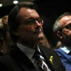 Artur Mas intervino ayer noche en un acto de campaña en Olot.-/ GEMMA TUBERT (ACN)