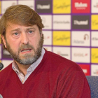 Carlos Suárez, presidente del Real Valladolid, en la sala de prensa del estadio Zorrilla.-Pablo Requejo