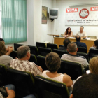 Imagen de la reunión celebrada ayer en la sede de UGT en Miranda de Ebro.-E.M