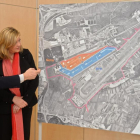 La consejera de Economía y Hacienda, Pilar del Olmo, presenta el acuerdo de colaboración para la ampliación del Puerto Seco de Burgos junto al alcalde de la ciudad, Javier Lacalle-ICAL