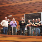 Trabajadores de Nissan al inicio del Pleno de las Cortes.-ICAL