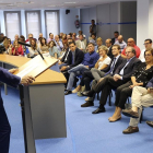 Alfonso Fernández Mañueco durante su intervención en el encuentro con compromisarios .-ICAL