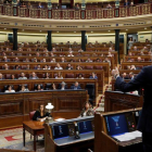 El Congreso durante la intervención de Pablo Casado en una sesión de control.-JUAN CARLOS HIDALGO (EFE)