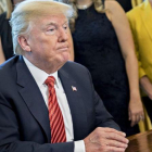 El presidente de Estados Unidos, Donald Trump, tras una reunión en el Despacho Oval el 1 de mayo del 2018.-ANDREW HARRER-POOL (GETTY IMAGES)