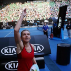Halep celebra su victoria en Australia, donde aspira a su primer Grand Slam-MARK CRISTINO (EFE)