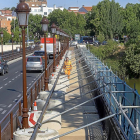 Estado de las obras de sustitución de las barandillas del puente Mayor. P. Estado de las obras de sustitución de las barandillas del puente Mayor.-P. REQUEJO/ PHOTOGENIC