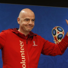 Infantino, este viernes antes de su rueda de prensa en Moscú-REUTERS / SERGEI KARPUKHIN