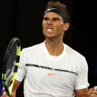 Nadal celebrando un punto en la final de Australia.-REUTERS / THOMAS PETER