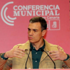 Pedro Sánchez, en Las Palmas.-EFE / ELVIRA URQUIJO