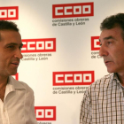 Vicente Andrés con Ángel Hernández en una imagen de archivo.-ICAL