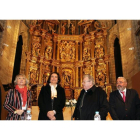 De izquierda a derecha, Ángeles Armisén, María José Ortega, María Josefa García Cirac, Manuel Herrero, Gonzalo Jimenezy José Luis Calvo durante la presentación de la muestra.-ICAL