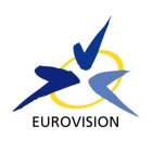 Logotipo de Eurovisión, organizadora del famoso festival que se celebrará en Kiev en el 2017.-